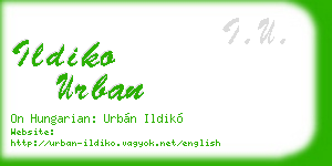 ildiko urban business card